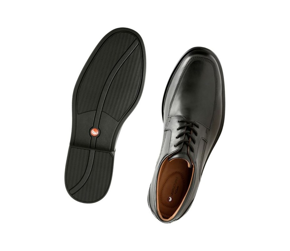Clarks Un Aldric Park Leder Wanderschuhe Herren Schwarz | KOWE24860