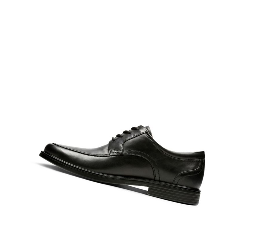 Clarks Un Aldric Park Leder Weite Fit Wanderschuhe Herren Schwarz | DBFM13765