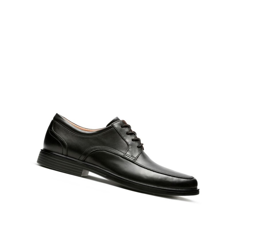 Clarks Un Aldric Park Leder Weite Fit Wanderschuhe Herren Schwarz | DBFM13765
