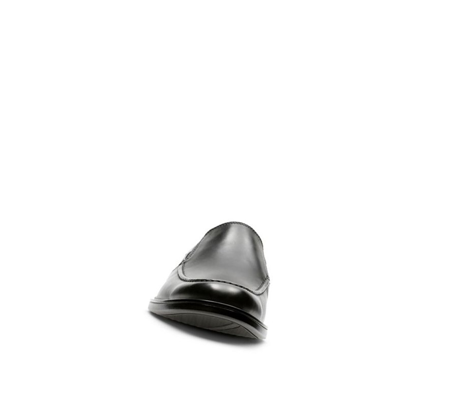 Clarks Un Aldric Slip Leder Slip On Schuhe Herren Schwarz | WKZM74081