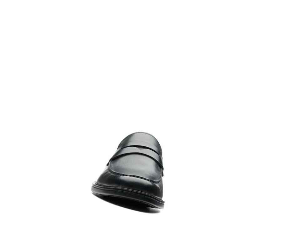 Clarks Un Aldric Step Leder Wanderschuhe Herren Schwarz | UMQS42891