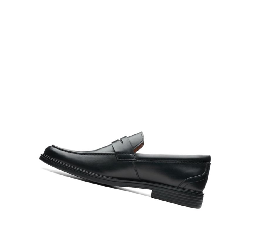 Clarks Un Aldric Step Leder Wanderschuhe Herren Schwarz | UMQS42891