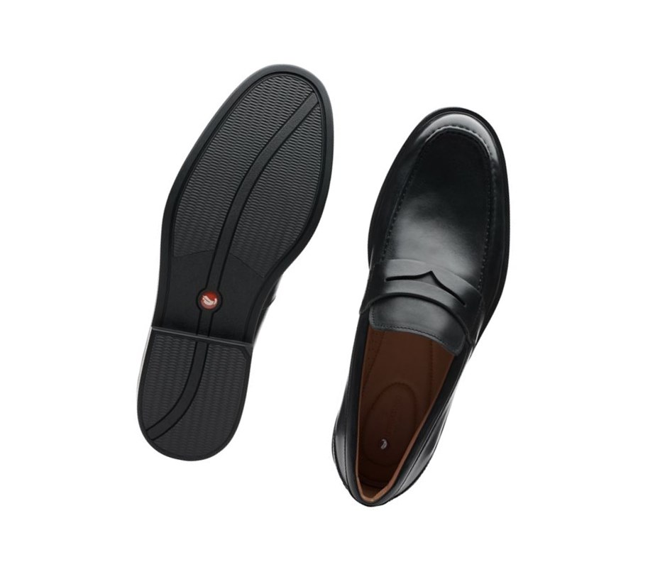 Clarks Un Aldric Step Leder Wanderschuhe Herren Schwarz | UMQS42891