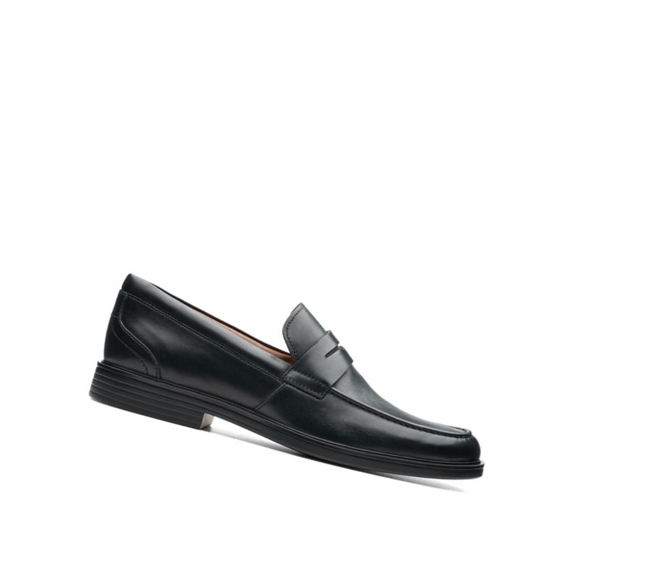 Clarks Un Aldric Step Leder Wanderschuhe Herren Schwarz | UMQS42891