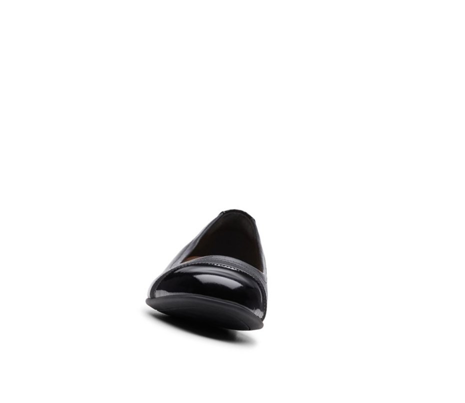 Clarks Un Blush Cap2 Leder Lederschuhe Damen Schwarz | PFEI65492