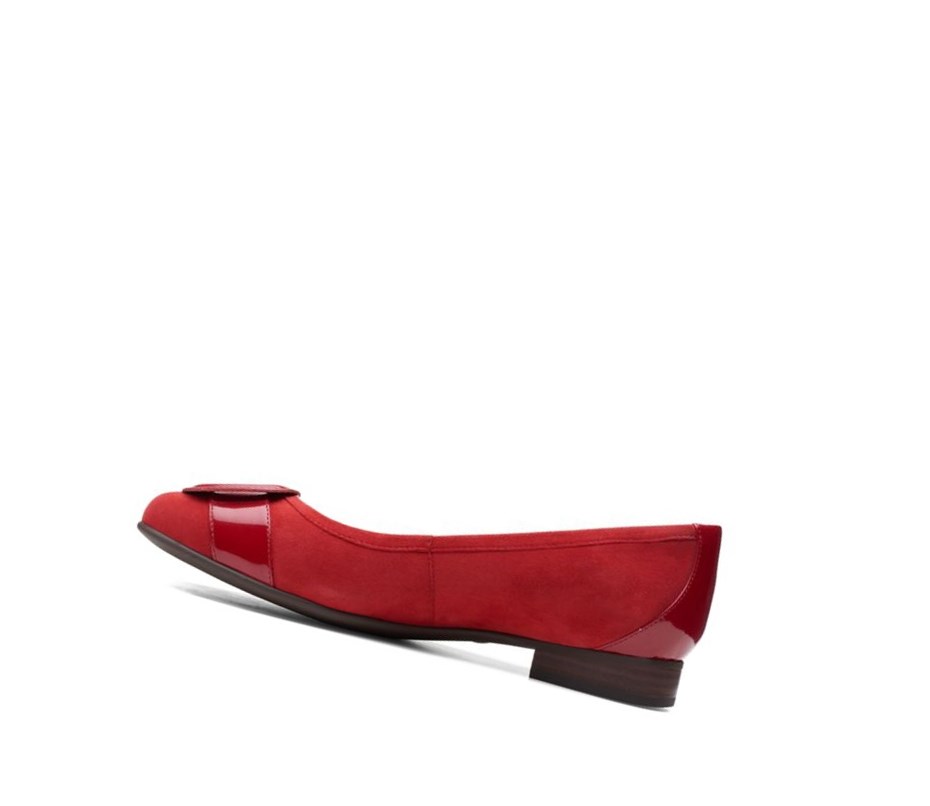 Clarks Un Blush Cove Wildleder Flache Schuhe Damen Rot | JQZI04765