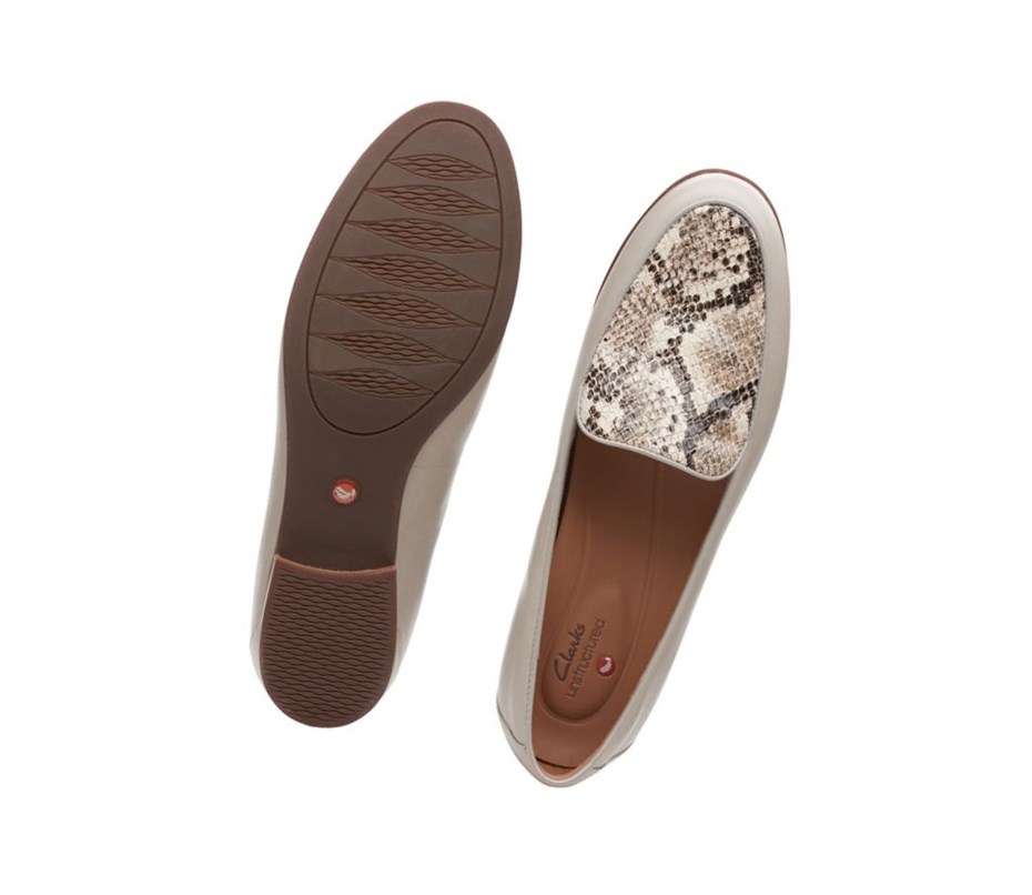 Clarks Un Blush Ease Leder Flache Schuhe Damen Gold | HAYK89415