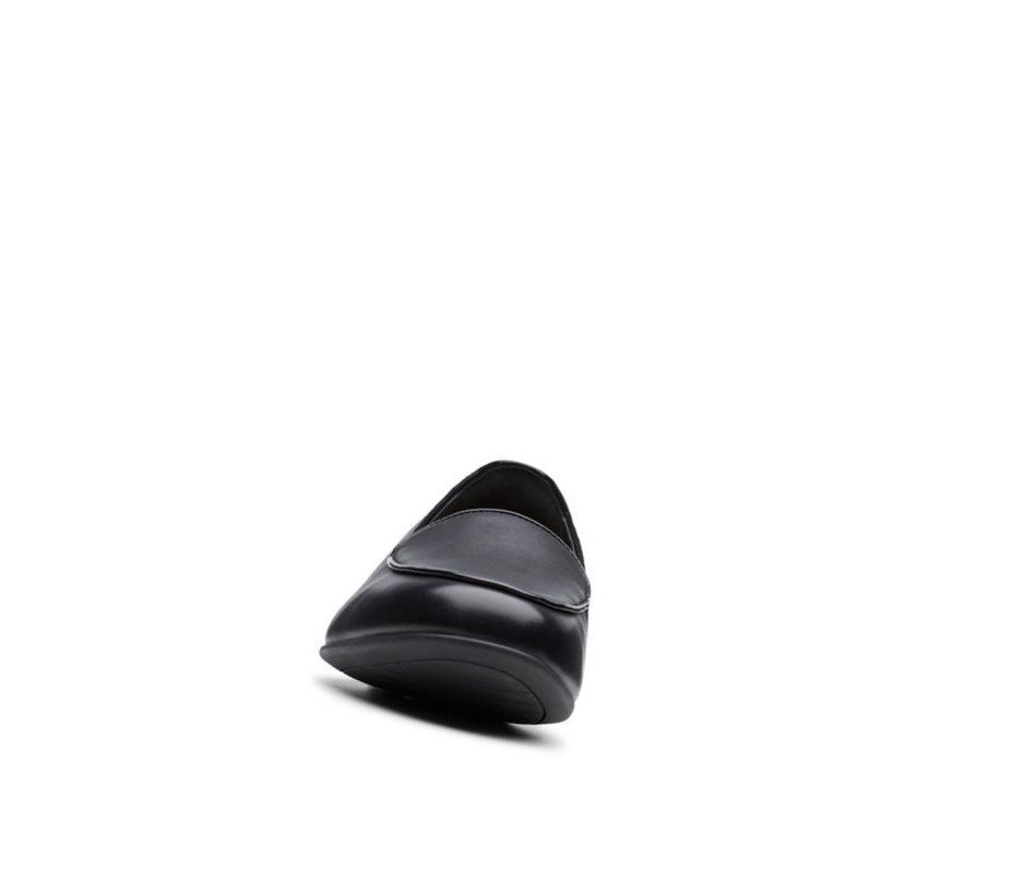 Clarks Un Blush Ease Leder Weite Fit Lederschuhe Damen Schwarz | DWZC18036