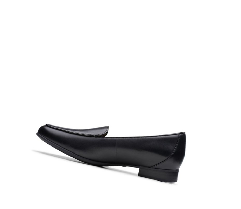 Clarks Un Blush Ease Leder Weite Fit Lederschuhe Damen Schwarz | DWZC18036