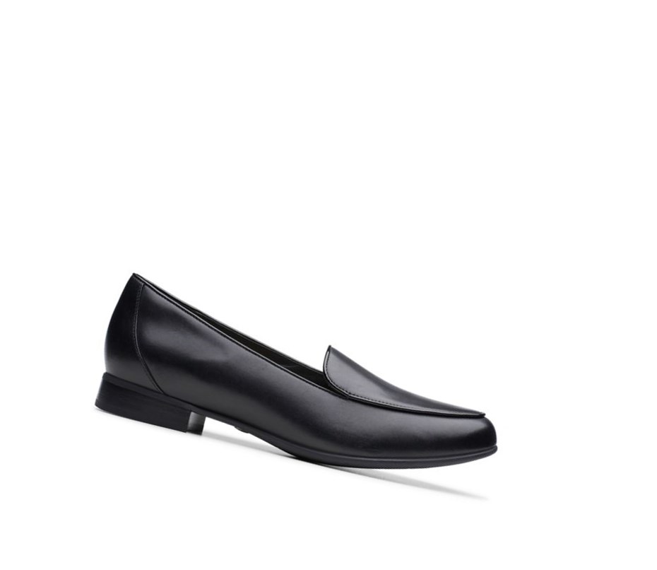 Clarks Un Blush Ease Leder Weite Fit Lederschuhe Damen Schwarz | DWZC18036