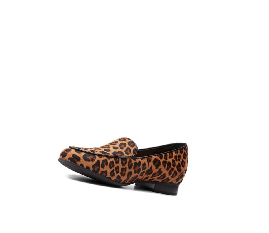 Clarks Un Blush Ease Print Leder Loafers Damen Leopard | DSPF36981