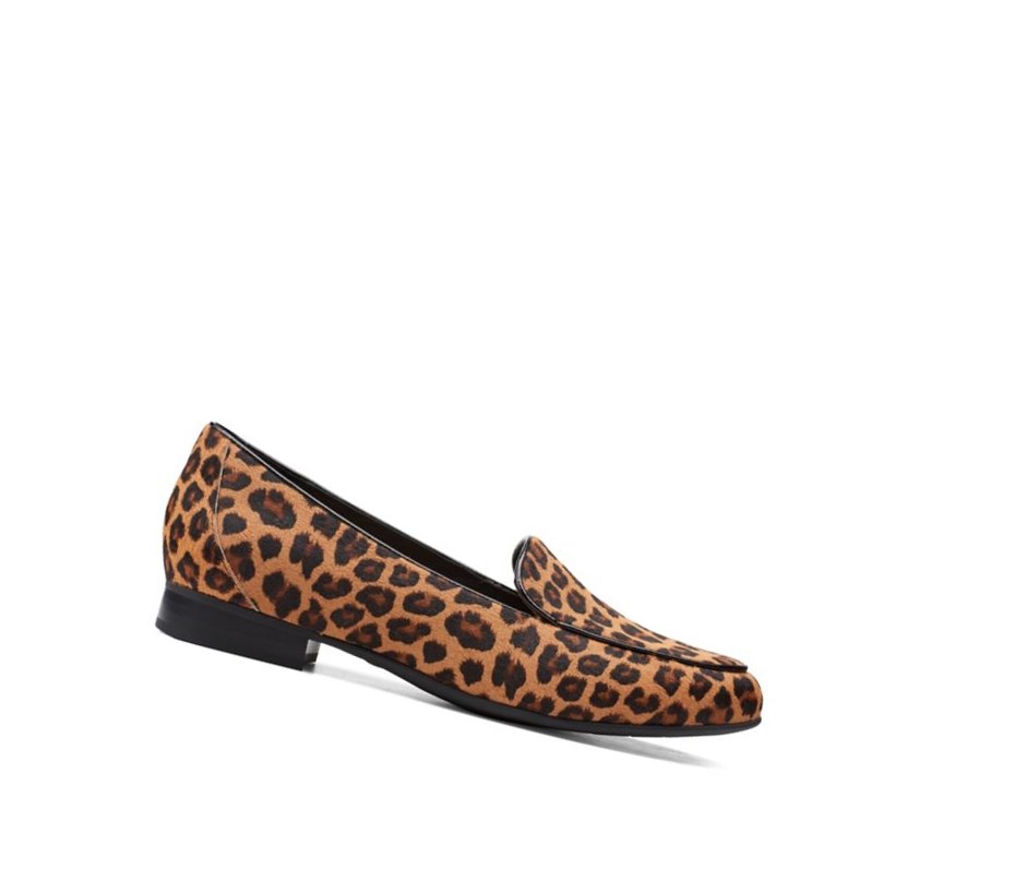 Clarks Un Blush Ease Print Leder Loafers Damen Leopard | DSPF36981
