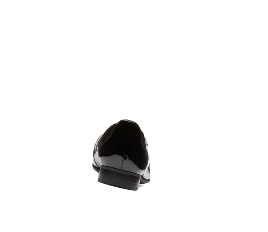Clarks Un Blush Go Lack Leder Loafers Damen Schwarz | MGPV10469