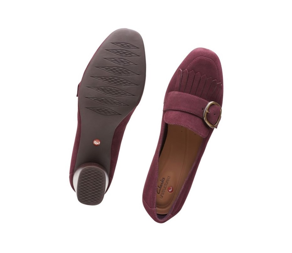 Clarks Un Cosmo Go Wildleder Hohe Schuhe Damen Bordeaux | SLPD46301