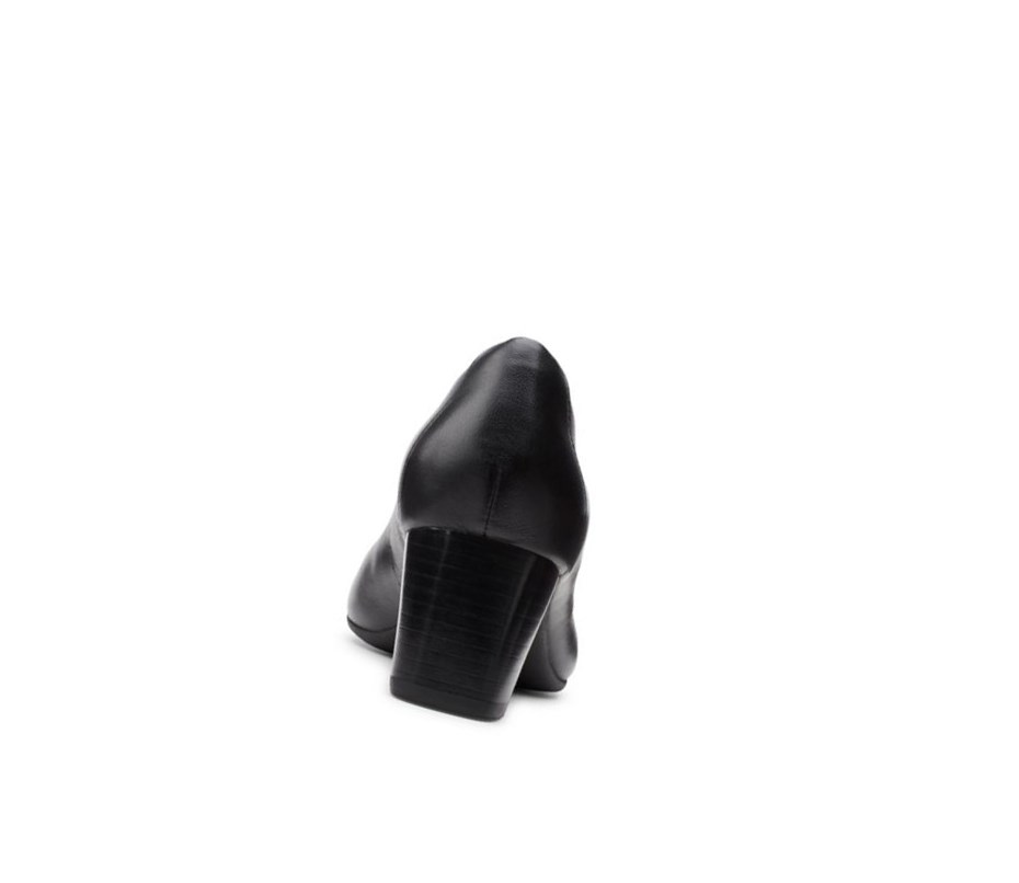 Clarks Un Cosmo Kleider Leder Weite Fit Lederschuhe Damen Schwarz | SEGJ69785