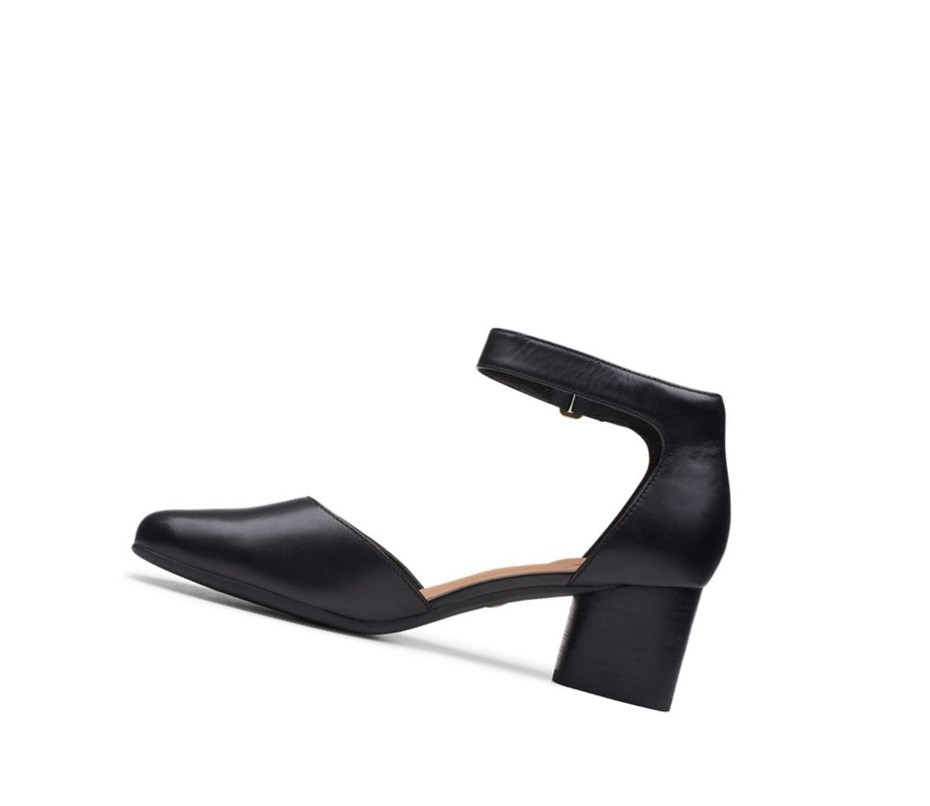 Clarks Un Cosmo Riemen Leder Hohe Schuhe Damen Schwarz | OINM39274