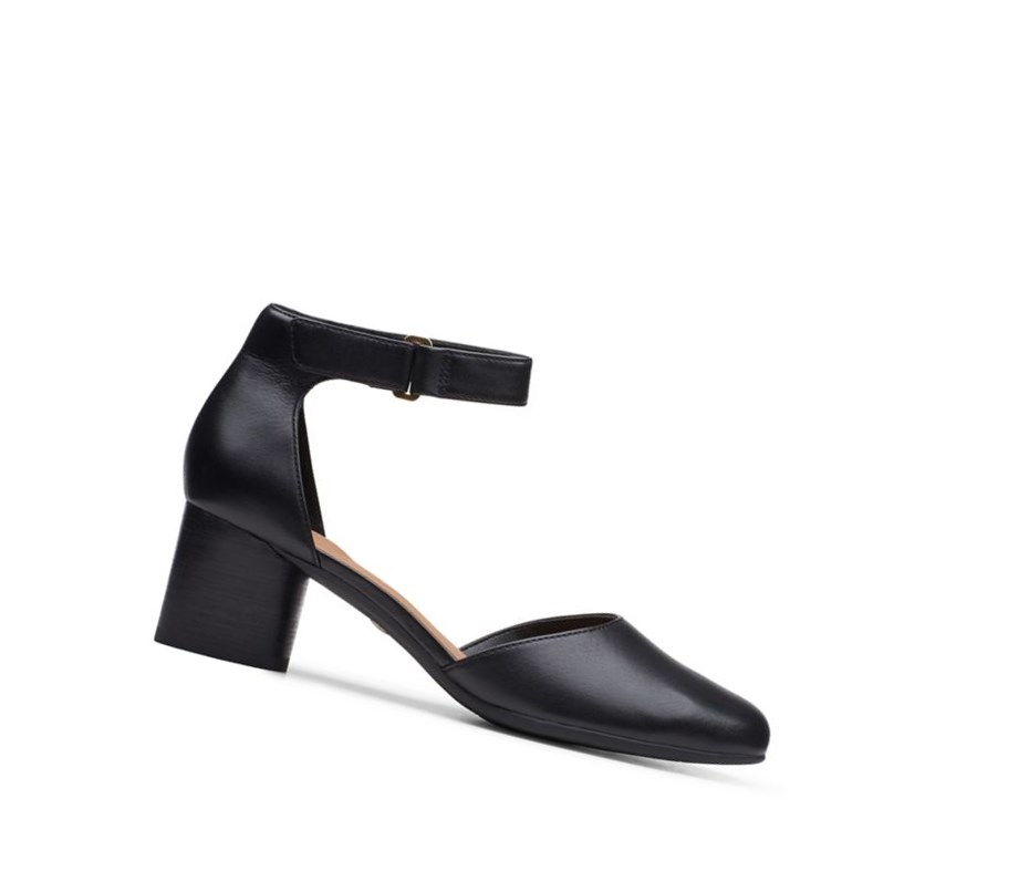 Clarks Un Cosmo Riemen Leder Hohe Schuhe Damen Schwarz | OINM39274