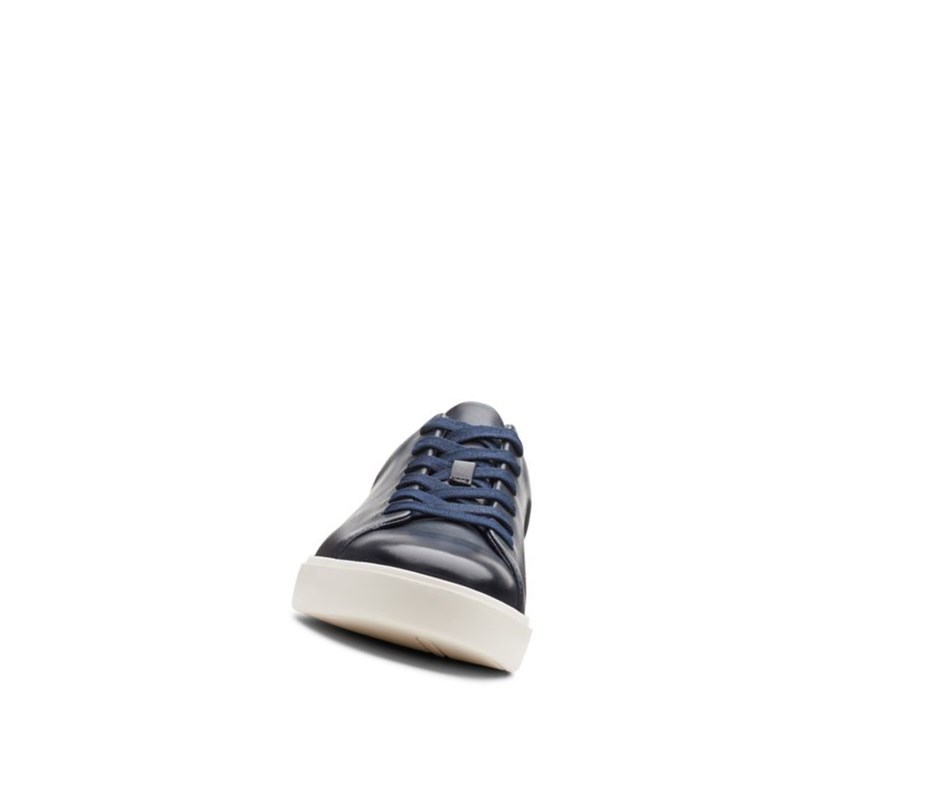 Clarks Un Costa Spitze Leder Lederschuhe Herren Navy | PFKV68420