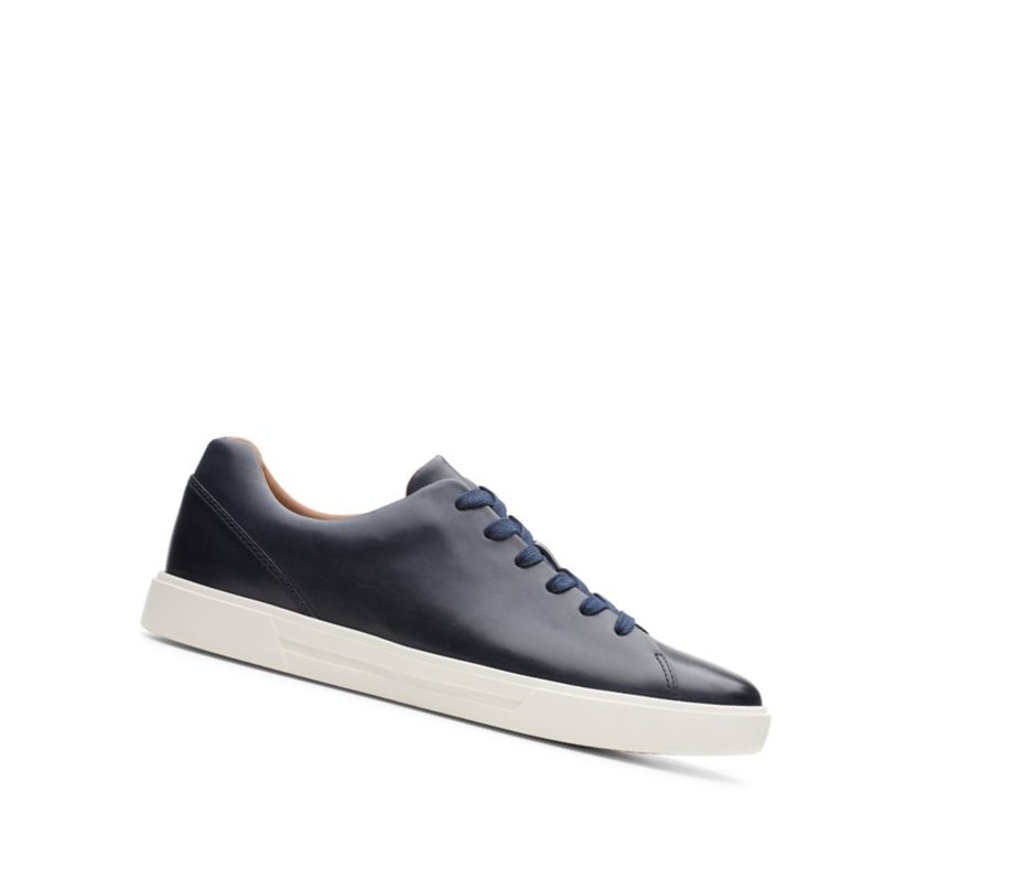 Clarks Un Costa Spitze Leder Lederschuhe Herren Navy | PFKV68420