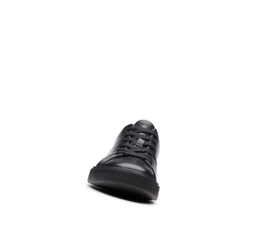 Clarks Un Costa Spitze Leder Sneakers Herren Schwarz | GTFB61903
