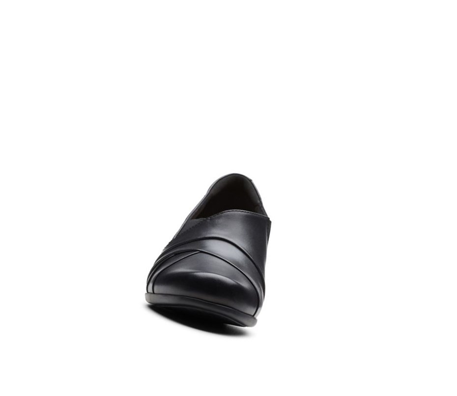 Clarks Un Damson Adele Leder Weite Fit Wanderschuhe Damen Schwarz | SMEV60439