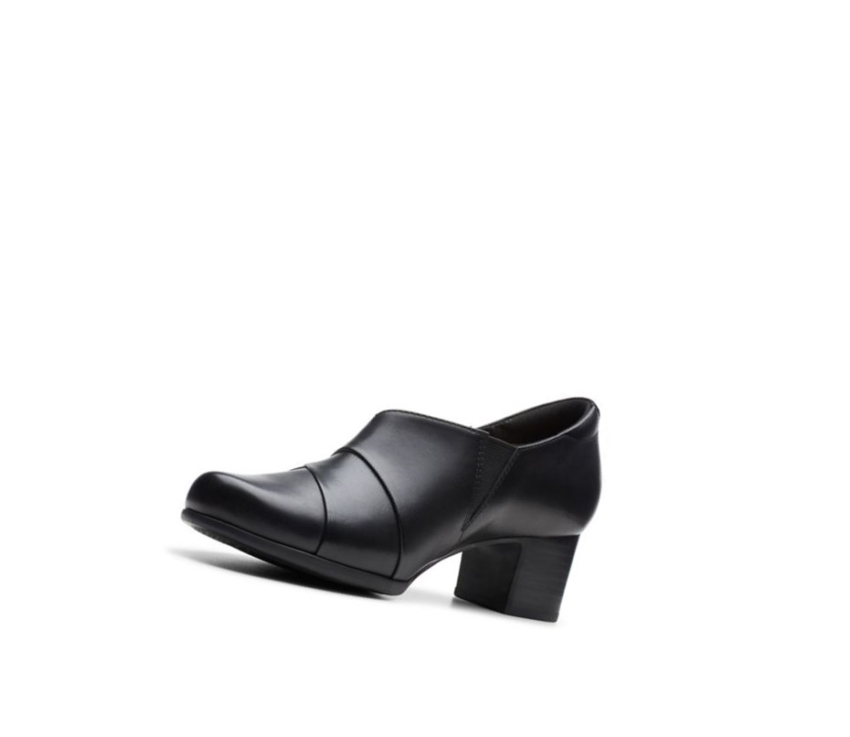 Clarks Un Damson Adele Leder Weite Fit Wanderschuhe Damen Schwarz | SMEV60439
