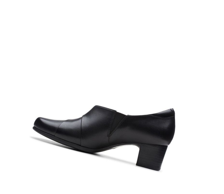 Clarks Un Damson Adele Leder Weite Fit Wanderschuhe Damen Schwarz | SMEV60439