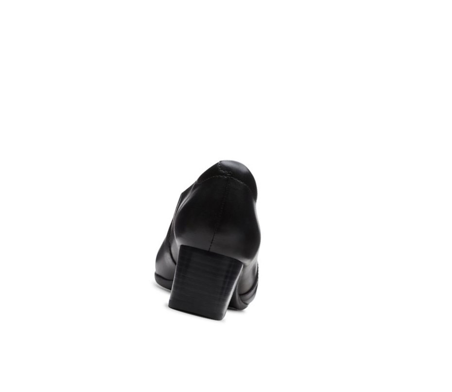 Clarks Un Damson Adele Leder Weite Fit Wanderschuhe Damen Schwarz | SMEV60439