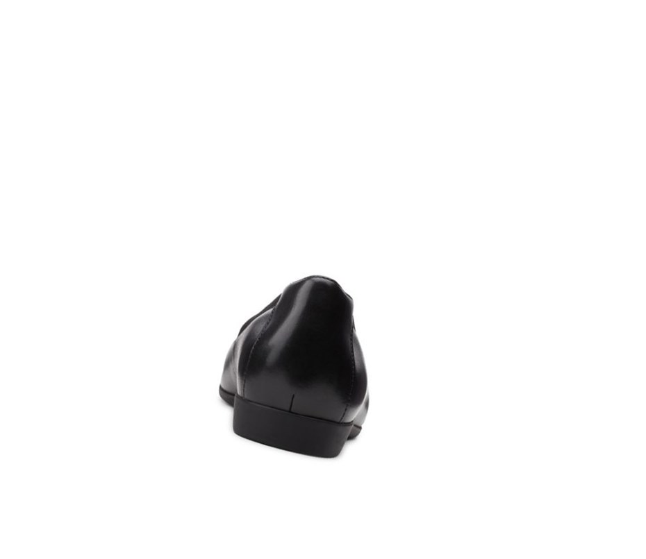 Clarks Un Darcey Cap 2 Leder Flache Schuhe Damen Schwarz | LCKW72096