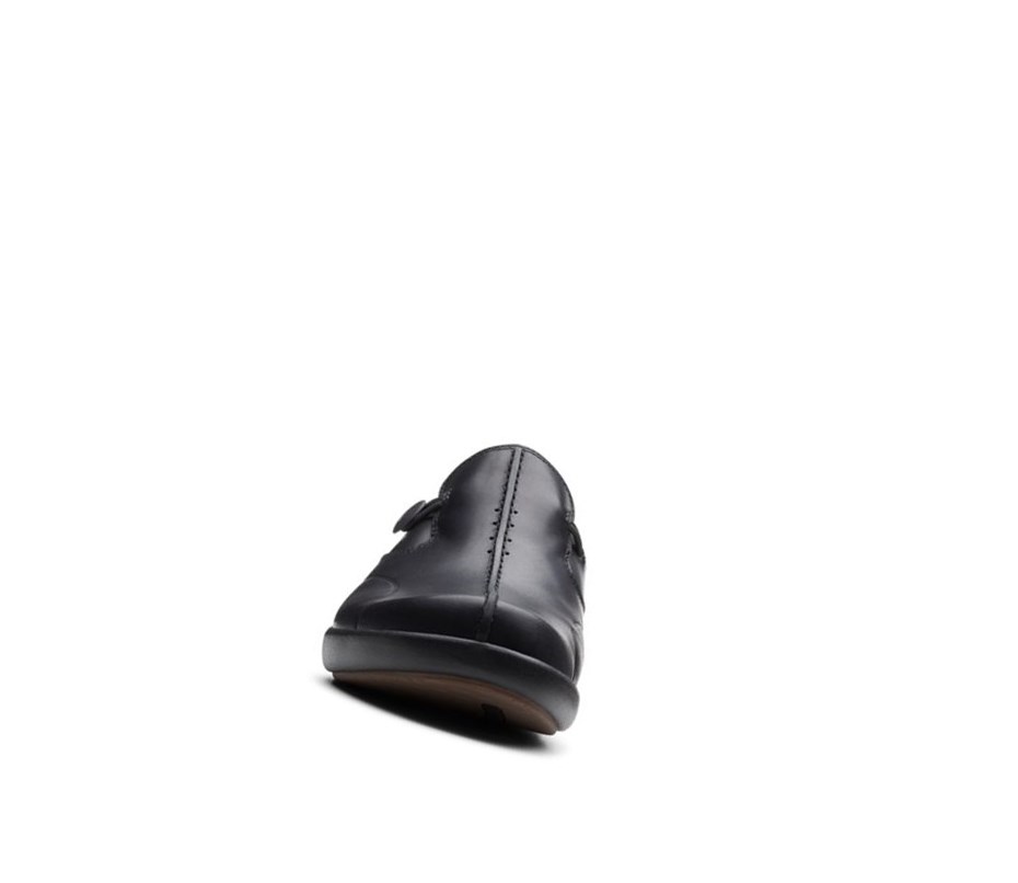 Clarks Un Loop 2 Walk Leder Wanderschuhe Damen Schwarz | LBSY45873