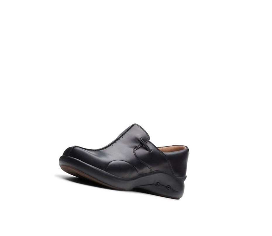 Clarks Un Loop 2 Walk Leder Wanderschuhe Damen Schwarz | LBSY45873