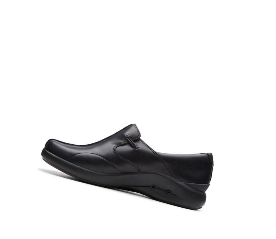 Clarks Un Loop 2 Walk Leder Wanderschuhe Damen Schwarz | LBSY45873