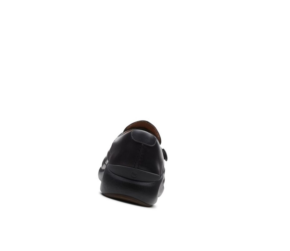 Clarks Un Loop 2 Walk Leder Wanderschuhe Damen Schwarz | LBSY45873