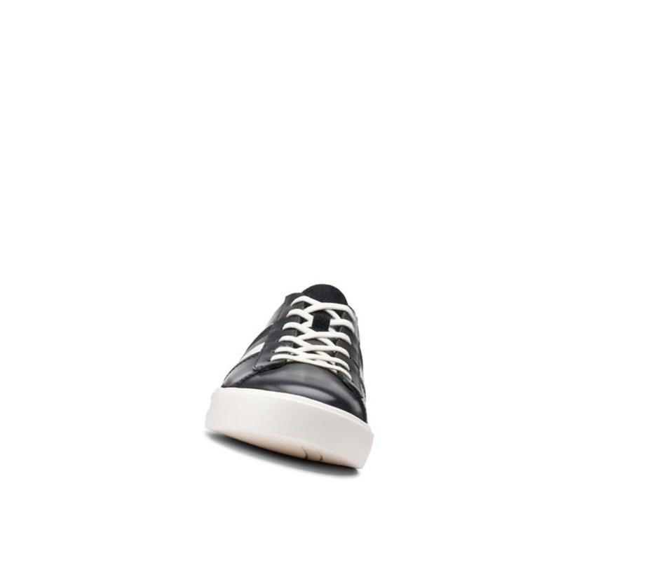 Clarks Un Maui Band Leder Lederschuhe Damen Schwarz | XVYW12075