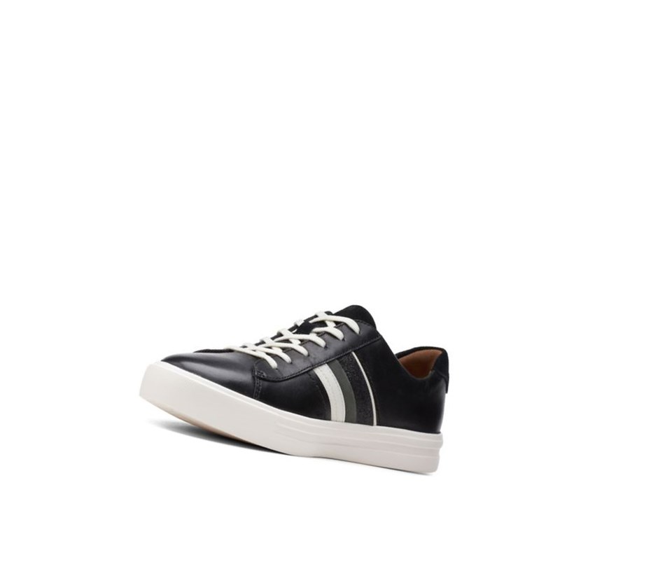 Clarks Un Maui Band Leder Lederschuhe Damen Schwarz | XVYW12075