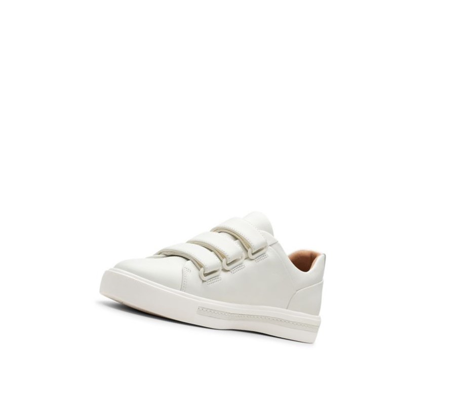 Clarks Un Maui Riemen Leder Lederschuhe Damen Weiß | VIQY13279
