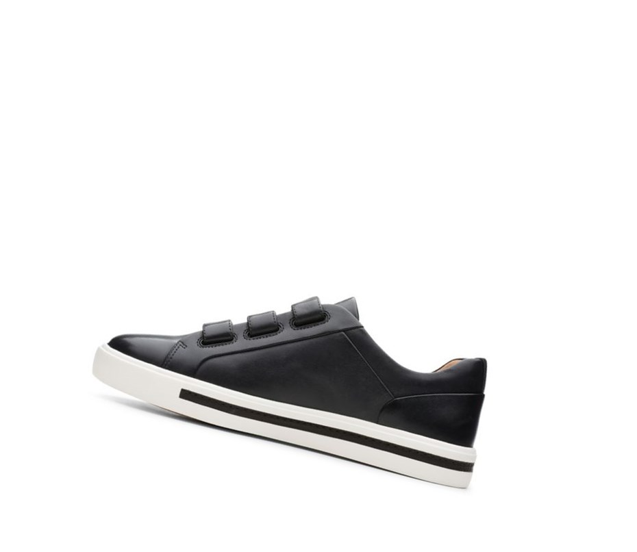 Clarks Un Maui Riemen Leder Sneakers Damen Schwarz | GELU34185