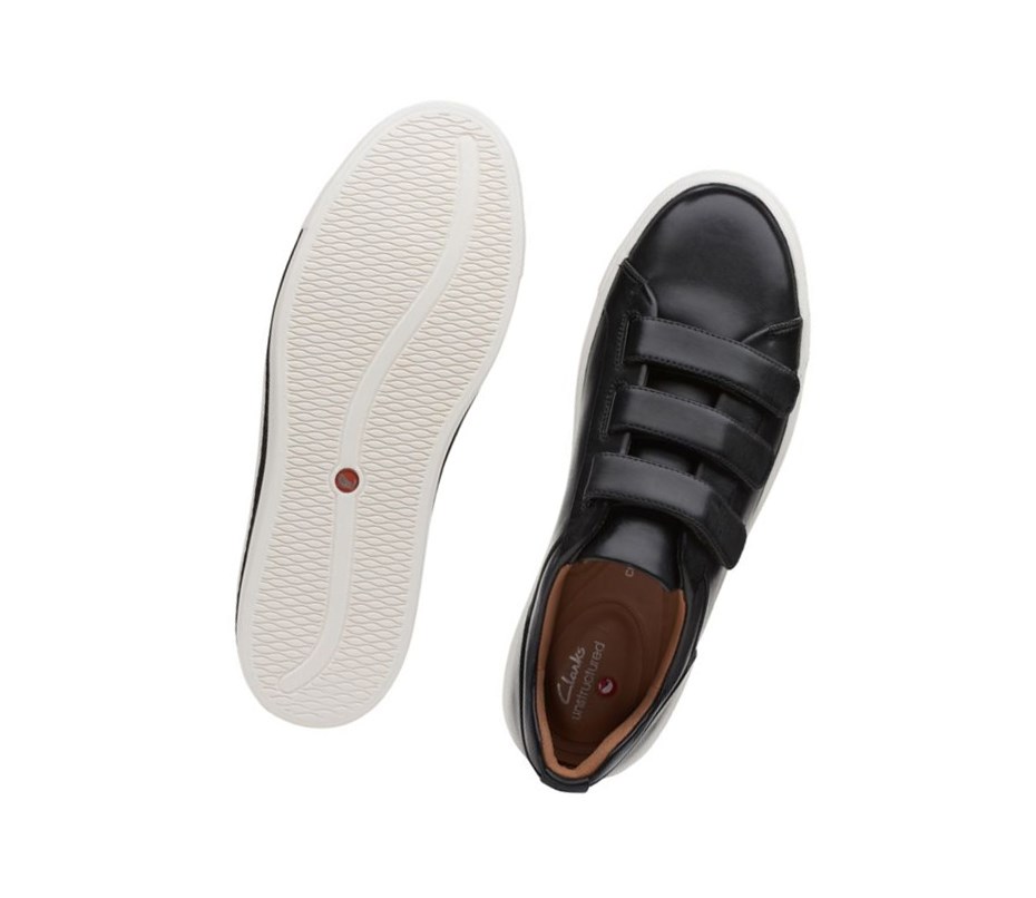 Clarks Un Maui Riemen Leder Sneakers Damen Schwarz | GELU34185