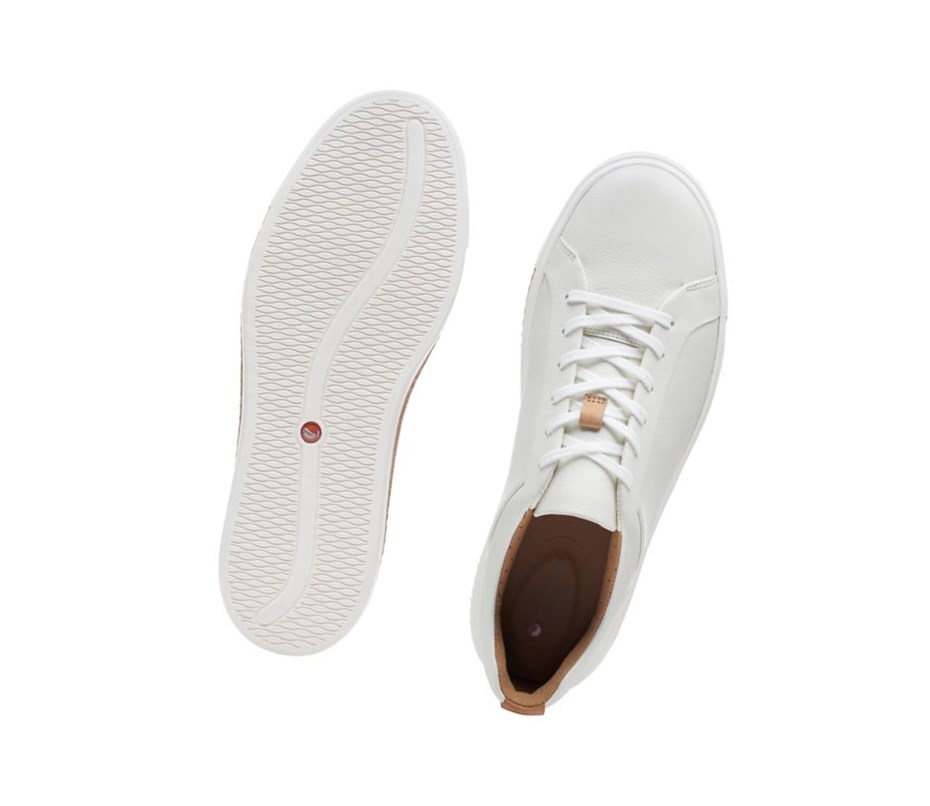 Clarks Un Maui Spitze Leder Lederschuhe Damen Weiß | ZCRF07258