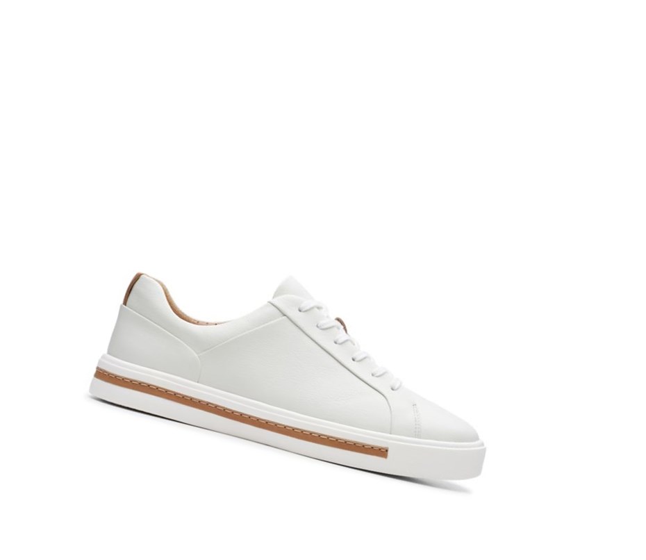 Clarks Un Maui Spitze Leder Lederschuhe Damen Weiß | ZCRF07258