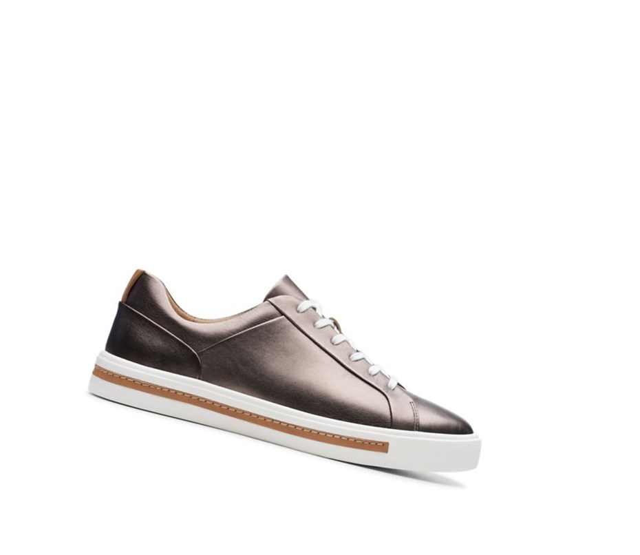 Clarks Un Maui Spitze Leder Sneakers Damen Kupfer Metal | DTOL96314