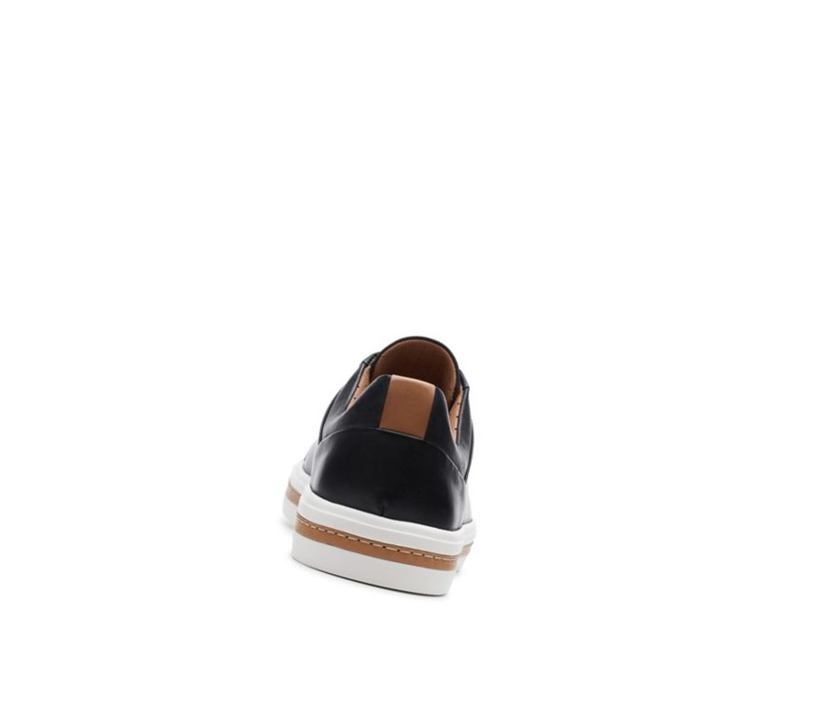 Clarks Un Maui Spitze Leder Weite Fit Lederschuhe Damen Schwarz | EXUS73491