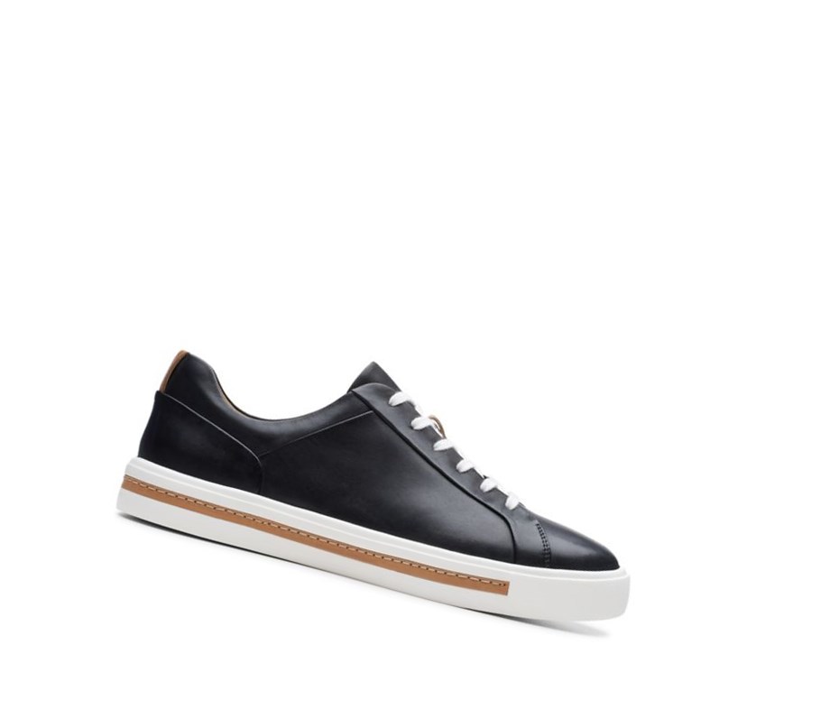Clarks Un Maui Spitze Leder Weite Fit Lederschuhe Damen Schwarz | EXUS73491