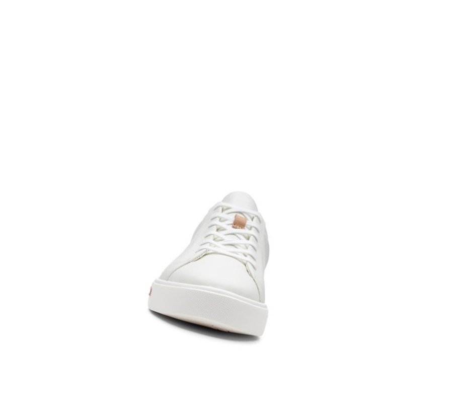 Clarks Un Maui Spitze Leder Weite Fit Lederschuhe Damen Weiß | YRSL73259