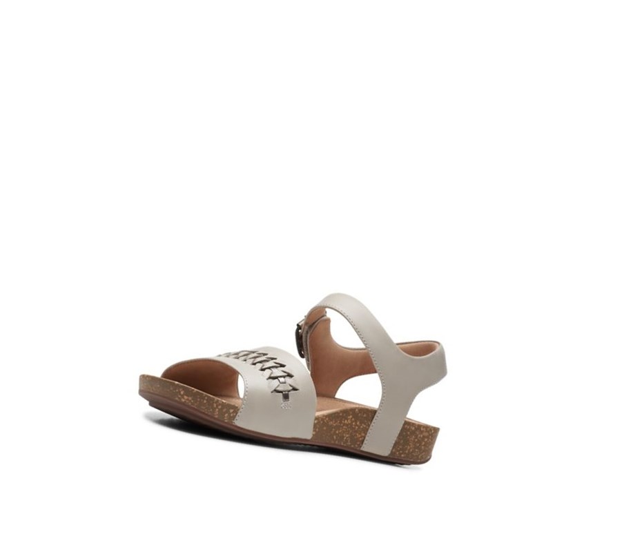 Clarks Un Perri Way Leder Flache Sandalen Damen Gold | WOSX48210