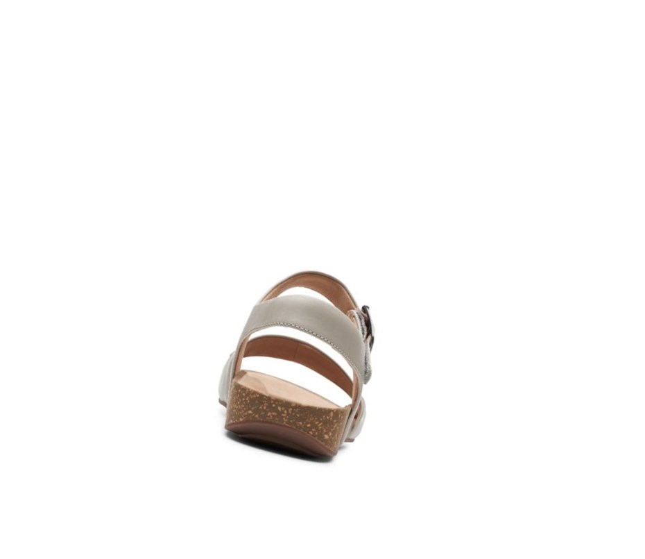 Clarks Un Perri Way Leder Flache Sandalen Damen Gold | WOSX48210