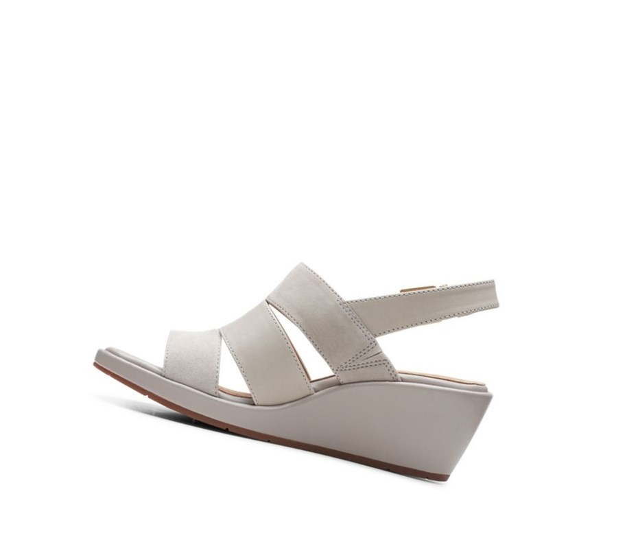 Clarks Un Plaza Go Wildleder Keilabsatz Sandalen Damen Gold | MYNG78395