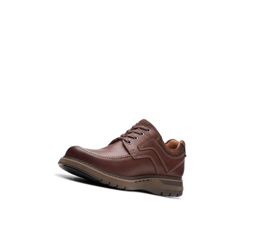 Clarks Un Ramble Spitze Leder Weite Fit Lederschuhe Herren Tiefesbraun | GDXS71280