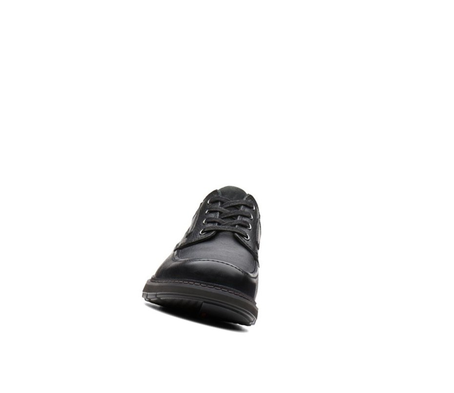 Clarks Un Ramble Spitze Leder Weite Fit Lederschuhe Herren Schwarz | YNWK89752