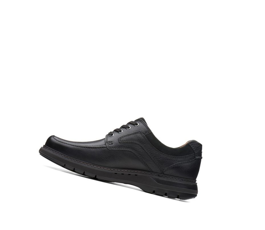 Clarks Un Ramble Spitze Leder Weite Fit Lederschuhe Herren Schwarz | YNWK89752